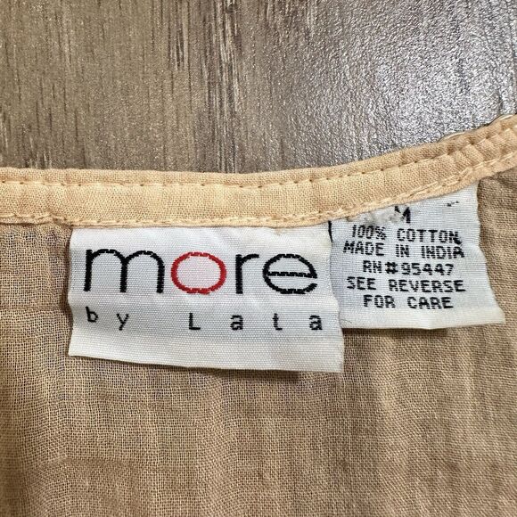 More By Lata Y2K Embroidered Button Up Top M Cottagecore Fairy Peasant Hippie - Picture 6 of 8